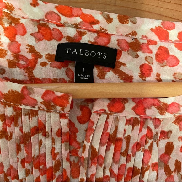 Talbots Tunic Long Sleeve Split Neck Women’s Size‎ L - Picture 7 of 8